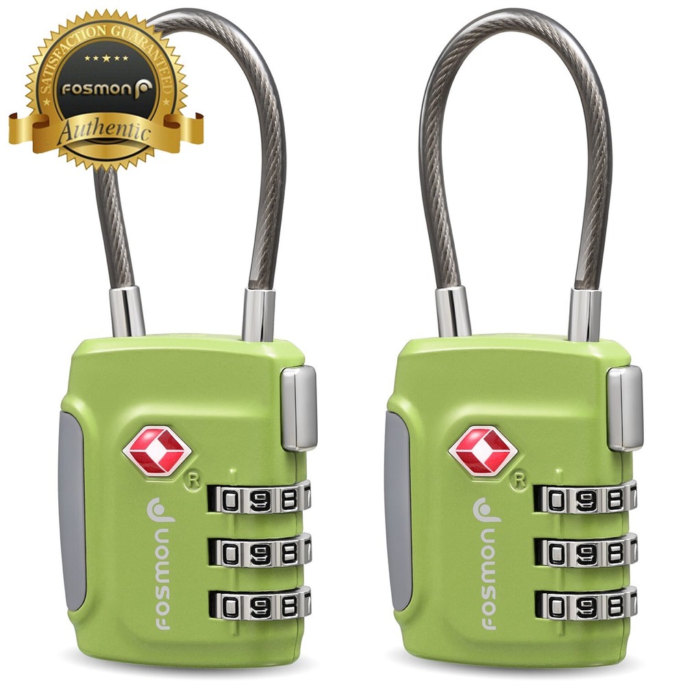 [TSA Accepted] 3 Digit Combination Travel Luggage Suitcase Lock Padlock Reset