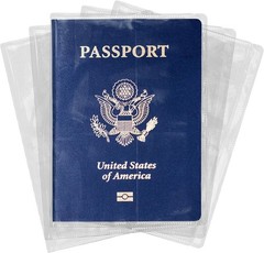 5 Pack Clear Passport Protector Cover Waterproof Travel ID Holder