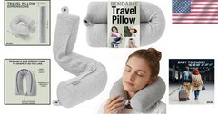 Adjustable Twist Memory Foam Travel Pillow – Ultimate Neck Support for Airplane