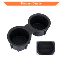 Front Console Cup Holder Inserts(2PCS).Replaces Part # Black
