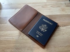 Leather Passport Cover – Full Grain / Veg Tan Leather, 100% Handmade.