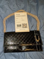 Gucci Micro Guccissima Black Patent Leather Flap Wallet (Certified Authentic)