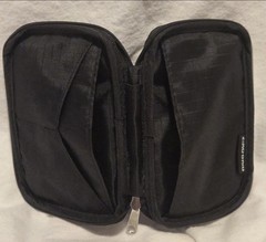 Zero Grid Black RFID Blocking Travel Organizer Passport Wallet Holder Case