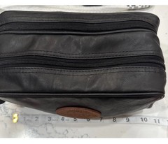 LACROSSE American Style Black Toiletry / Dopp Kit Travel Bag Shaving Makeup