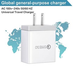 5 Pcs 3 Port QC 3.0 Fast Quick Wall Charger USB Hub Power Charge Adapter US Plug