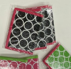 Polka Dot Passport Holder – Black & Pink Circles