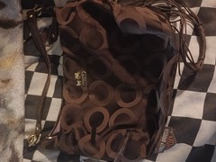 Coach Black Leather Weekender Overnight Bag