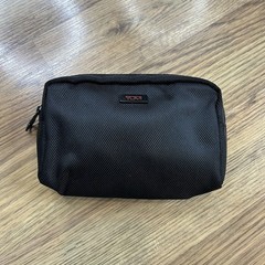 TUMI Travel Kit Small Accessory Pouch Black Cosmetics 7″