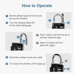 1 Pack Combination Lock for Locker 4 Digit Outdoor Waterproof Padlock for School