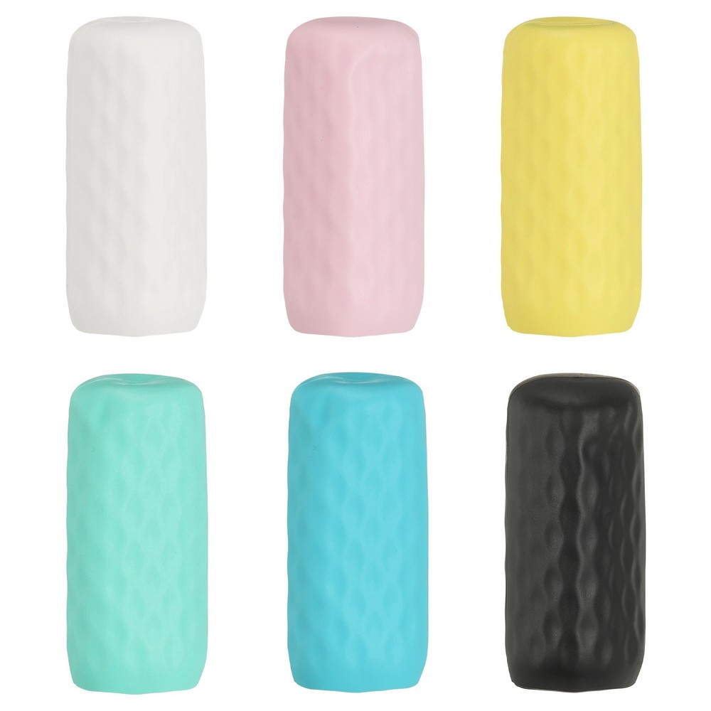 6 Pcs Silicone Bottle Covers for Travel, Black/White/Pink/Blue/Green/Yellow