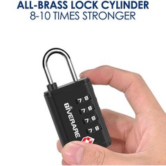 4 Pack TSA Approved Travel Luggage Locks 4-Digit, Open Alert Suitcase Combinatio