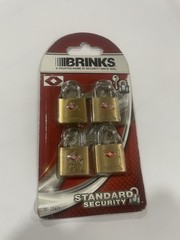 Brinks 4 Pack Standard Security Solid Brass Travel Sentry Approved