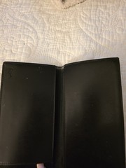 Ralph Lauren Vintage Leather Black and White Houndstooth checkbook cover