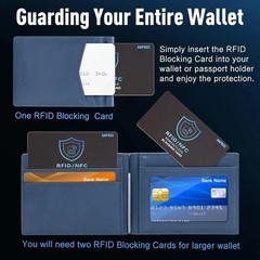 5 Pack RFID Blocking Card – Protects Entire Wallet, NFC Debit & Credit Cards New