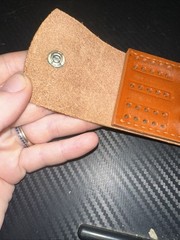 FOLDING CRIBBAGE BOARD TOP GRAIN Solid Cowhide Board Quality Crafted Pocketsize