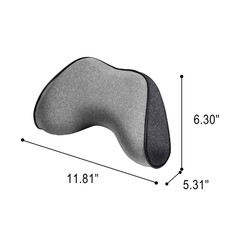 (2 pack) Auto Drive 1 Piece Memory Foam Car Head Support Polyester Gray – Univer