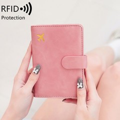Leather Fashion Passport Case RFID Blocking Passport ID Card Bag for Travel