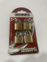 Brinks 4 Pack Standard Security Solid Brass Travel Sentry Approved