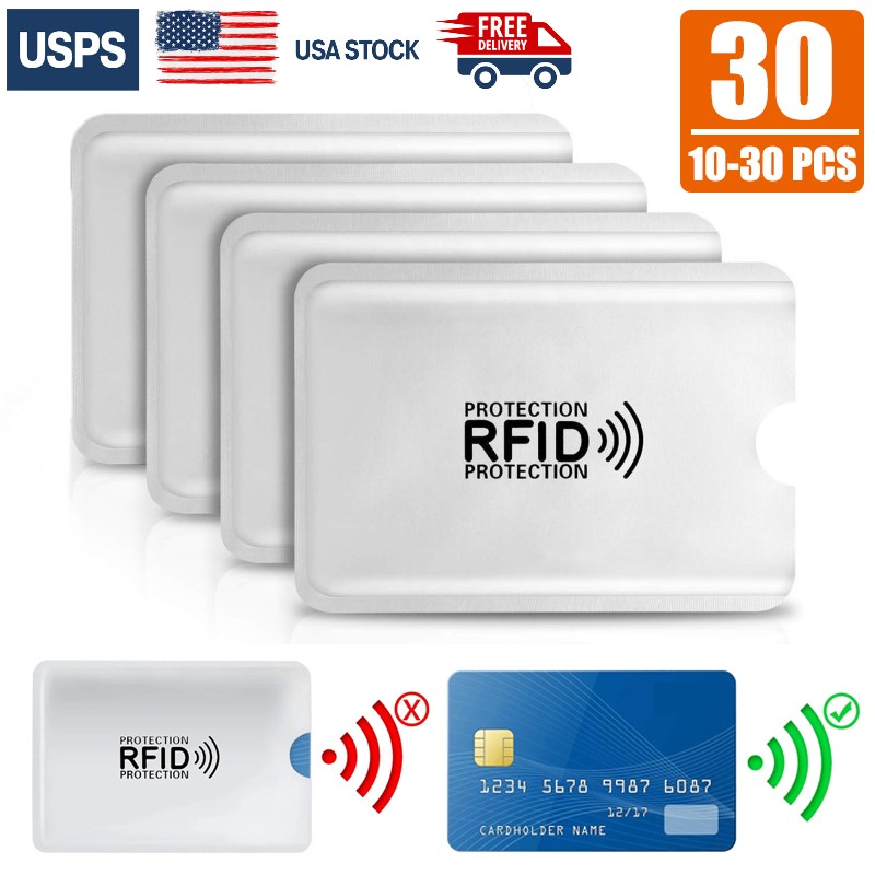 10-30pcs RFID Blocking Sleeves Set Credit Card Protector Holders RFID Blocking