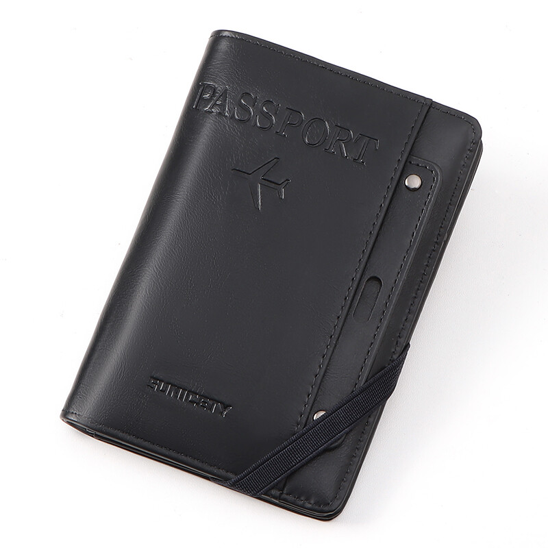 Leather Passport Holder Covers Case Rfid Blocking Travel Wallet Passport Book US
