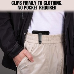 RFID Blocking Clip Stash Pocket, Compact Hidden Travel Belt Wallet for Cards & C