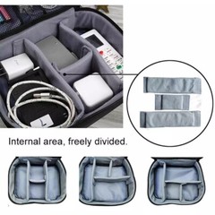 Travel Tech Organizer Bag Case Phone Charger Cable USB Hard Drive Camping Hiking