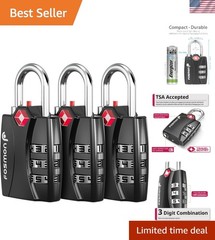 TSA Approved Locks for Luggage. Suitcase Locks with Open Alert Indicator, 3 D…