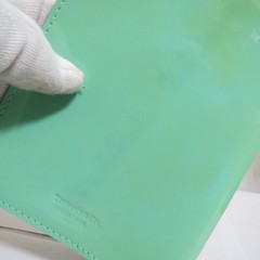 Auth Vintage Tiffany & Co. Blue Patent Leather Passport Holder Case Cover in Box