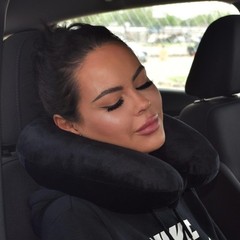 Luxury Microfiber Neck Pillow – Soft, Lightweight, and Hypoallergenic for Travel