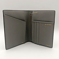 Fossil SOFIA RFID Passport Case Wallet Holder 4 Card Slots & Zipper Pocket