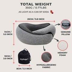 Adjustable Portable Travel Neck Pillow – Breathable Memory Foam for All Ages