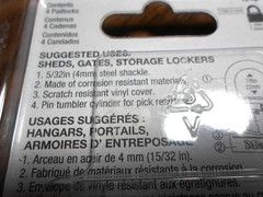 Master Lock 4 Pack Padlock 121Q Covered Solid Body, 7/8 in (22mm) Wide W3D