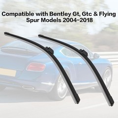 1 Set Windshield Wiper Blade Compatible with Bentley Continental Gt Gtc &