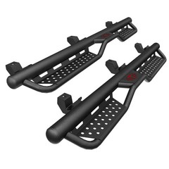 Black Carbon Steel Running Boards 6 Inch Side Steps Non Slip Step Plate