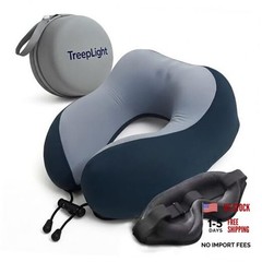 Travel Pillow Set – Memory Foam Neck Pillow with 3D Sleep Mask, Eye Mask for