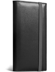 Checkbook Cover for Men and Women, Premium Vegan Leather Classic Black