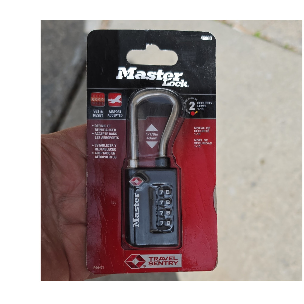 Master Lock Travel Sentry Approved Combination Padlock 4696D