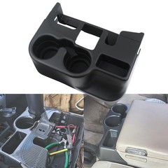 Cup Holder Attachment for Center Console | 03-12 Add-On Cup, Smooth Black