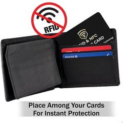 SaiTech IT 5 Pack RFID Blocking Card, One Card Protects 5 Pcs Black, Black