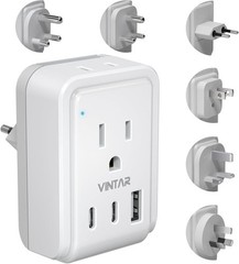 Universal Travel Adapter Kit, International Plug Adapter with 3 USB Ports(2 …