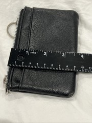 Safe Keeper Faux Leather Zipper RFID Coin Pouch Wallet 3 Compartments & Key Ring