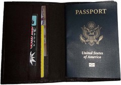 New brown crocodile printed leather passport case wallet credit ATM card case BN