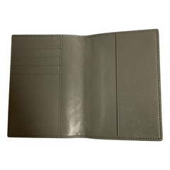 BOTTEGA VENETA Intrecciato Passport Case Gray Leather Size 13.5cm x 9.5cm w/Box