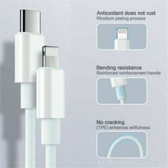 20W USB C Fast Charger Cube Plug PD Type C Charging Cable For iPhone 14 13 12 11