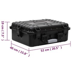 Portable Flight Case Black 20.5″x15.7″x7.5″ PP