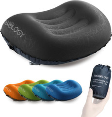 Ultralight Inflatable Camping Travel Pillow – ALUFT 2.0 Compressible, Compact, C