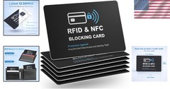 RFID Blocking Card Protector – 6 Pack for Debit, Credit, and Passport Safety