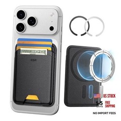 for MagSafe Wallet, 5 Card Holder with RFID Blocking, MagSafe Sticker Black