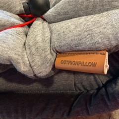 Ostrich Pillow Light Reversible Gray Travel Pillow Neck Micro Bead