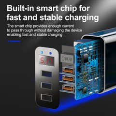 3x 3 Port USB Home Wall Fast Charger for Cell Phone iPhone Samsung Android Black